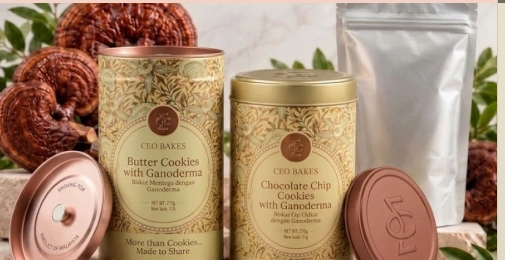 Produk CEO Bakes Duo Tin dan Ganoderma