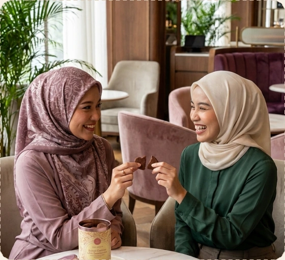 Rakan berkongsi biskut CEO Bakes di meja makan